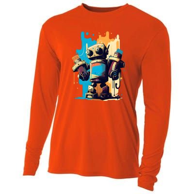 Digital Da Vinci: Graffiti BotS Artistic Code Cooling Performance Long Sleeve Crew