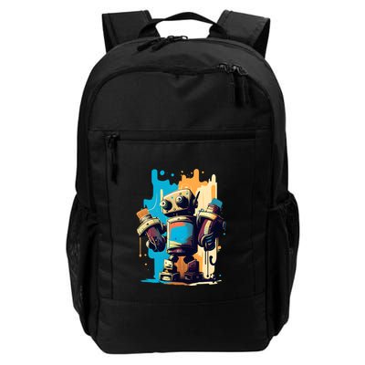Digital Da Vinci: Graffiti BotS Artistic Code Daily Commute Backpack