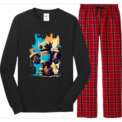 Digital Da Vinci: Graffiti BotS Artistic Code Long Sleeve Pajama Set