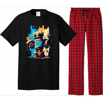 Digital Da Vinci: Graffiti BotS Artistic Code Pajama Set