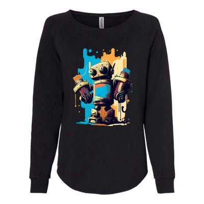 Digital Da Vinci: Graffiti BotS Artistic Code Womens California Wash Sweatshirt