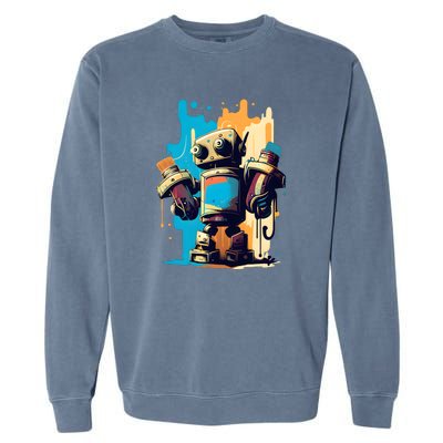 Digital Da Vinci: Graffiti BotS Artistic Code Garment-Dyed Sweatshirt