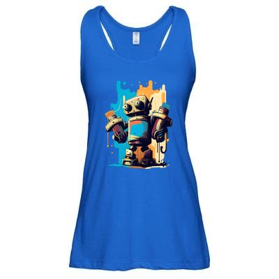 Digital Da Vinci: Graffiti BotS Artistic Code Ladies Essential Flowy Tank