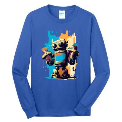 Digital Da Vinci: Graffiti BotS Artistic Code Tall Long Sleeve T-Shirt