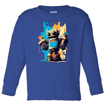 Digital Da Vinci: Graffiti BotS Artistic Code Toddler Long Sleeve Shirt