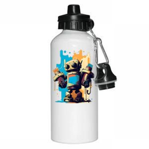 Digital Da Vinci: Graffiti BotS Artistic Code Aluminum Water Bottle 