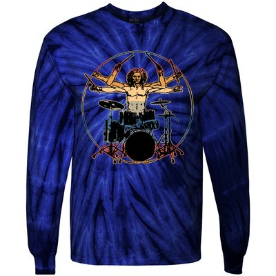 Davinci Drummer Vintage Tie-Dye Long Sleeve Shirt