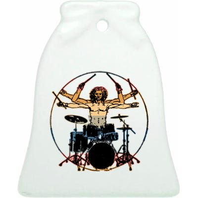 Davinci Drummer Vintage Ceramic Bell Ornament