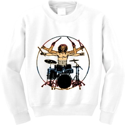 Davinci Drummer Vintage Kids Sweatshirt