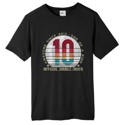 Double Digits Vintage 10 Year Old 10th Birthday Tall Fusion ChromaSoft Performance T-Shirt