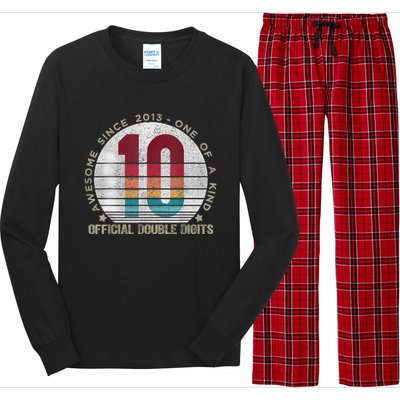 Double Digits Vintage 10 Year Old 10th Birthday Long Sleeve Pajama Set