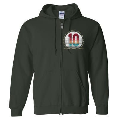 Double Digits Vintage 10 Year Old 10th Birthday Full Zip Hoodie