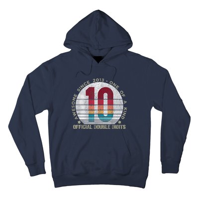 Double Digits Vintage 10 Year Old 10th Birthday Hoodie