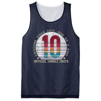 Double Digits Vintage 10 Year Old 10th Birthday Mesh Reversible Basketball Jersey Tank