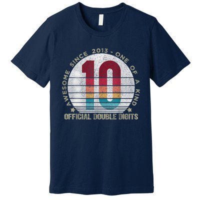 Double Digits Vintage 10 Year Old 10th Birthday Premium T-Shirt