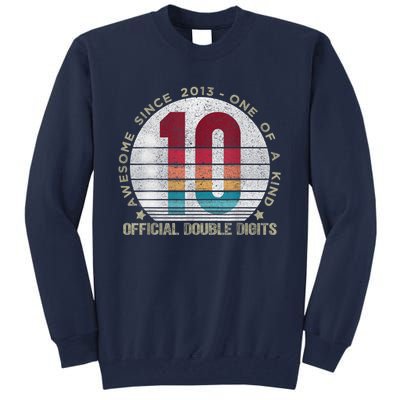 Double Digits Vintage 10 Year Old 10th Birthday Tall Sweatshirt