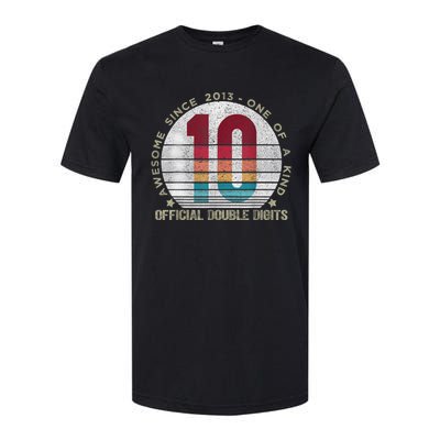 Double Digits Vintage 10 Year Old 10th Birthday Softstyle CVC T-Shirt