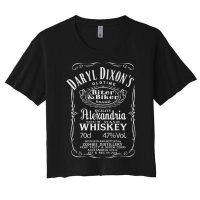 D. DixonS Whiskey Alexandria Georgia Zombie Dead Women's Crop Top Tee