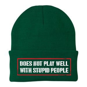 David Draiman Wearing Does Not Play Well With Stupid People Knit Cap Winter Beanie