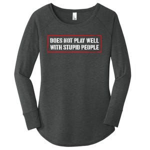 David Draiman Wearing Does Not Play Well With Stupid People Women's Perfect Tri Tunic Long Sleeve Shirt