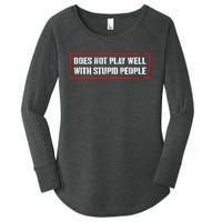 David Draiman Wearing Does Not Play Well With Stupid People Women's Perfect Tri Tunic Long Sleeve Shirt