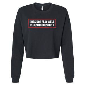 David Draiman Wearing Does Not Play Well With Stupid People Cropped Pullover Crew