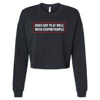 David Draiman Wearing Does Not Play Well With Stupid People Cropped Pullover Crew