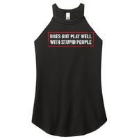 David Draiman Wearing Does Not Play Well With Stupid People Women's Perfect Tri Rocker Tank