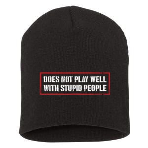 David Draiman Wearing Does Not Play Well With Stupid People Short Acrylic Beanie