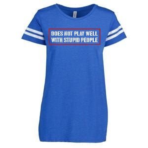 David Draiman Wearing Does Not Play Well With Stupid People Enza Ladies Jersey Football T-Shirt