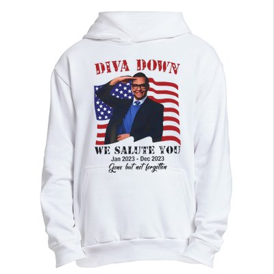 Diva Down We Salute You George Santos Urban Pullover Hoodie