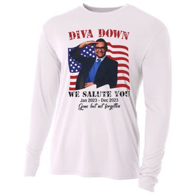 Diva Down We Salute You George Santos Cooling Performance Long Sleeve Crew