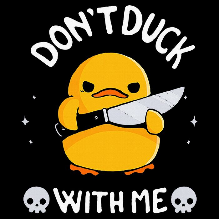 DonT Duck With Me Funny Duck Kinife Mousepad