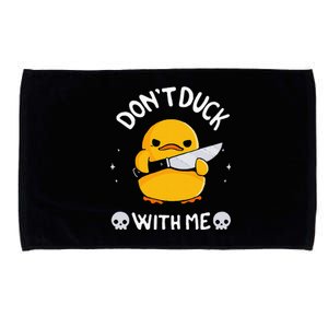 DonT Duck With Me Funny Duck Kinife Microfiber Hand Towel