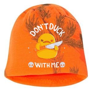 DonT Duck With Me Funny Duck Kinife Kati - Camo Knit Beanie