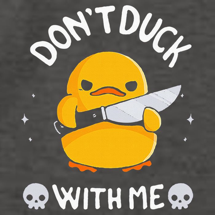 DonT Duck With Me Funny Duck Kinife Vector Backpack