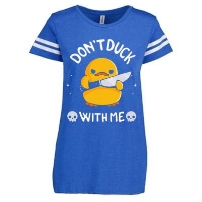 DonT Duck With Me Funny Duck Kinife Enza Ladies Jersey Football T-Shirt