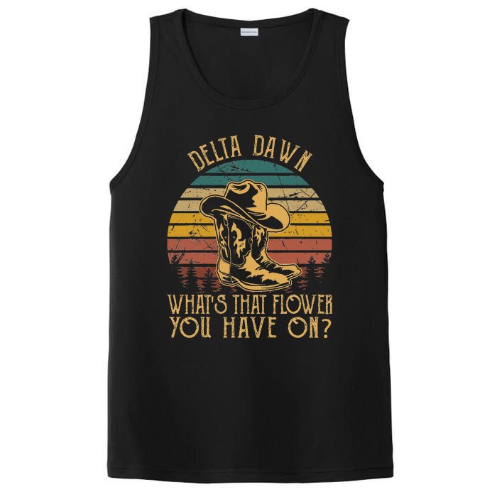 Delta Dawns WhatS That Hower You Have On Boots Cowboy PosiCharge Competitor Tank