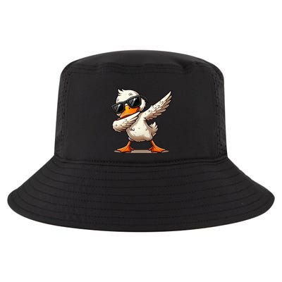 Dabbing Duck With Sunglasses Funny Cartoon Graphic Cool Comfort Performance Bucket Hat