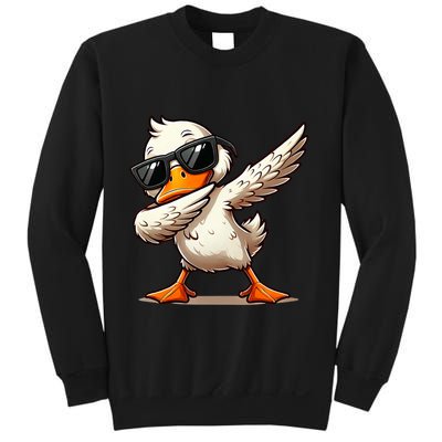 Dabbing Duck With Sunglasses Funny Cartoon Graphic Sweatshirt