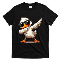 Dabbing Duck With Sunglasses Funny Cartoon Graphic T-Shirt