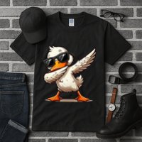 Dabbing Duck With Sunglasses Funny Cartoon Graphic Tall T-Shirt