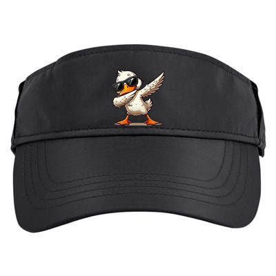 Dabbing Duck With Sunglasses Funny Cartoon Graphic Adult Drive Performance Visor