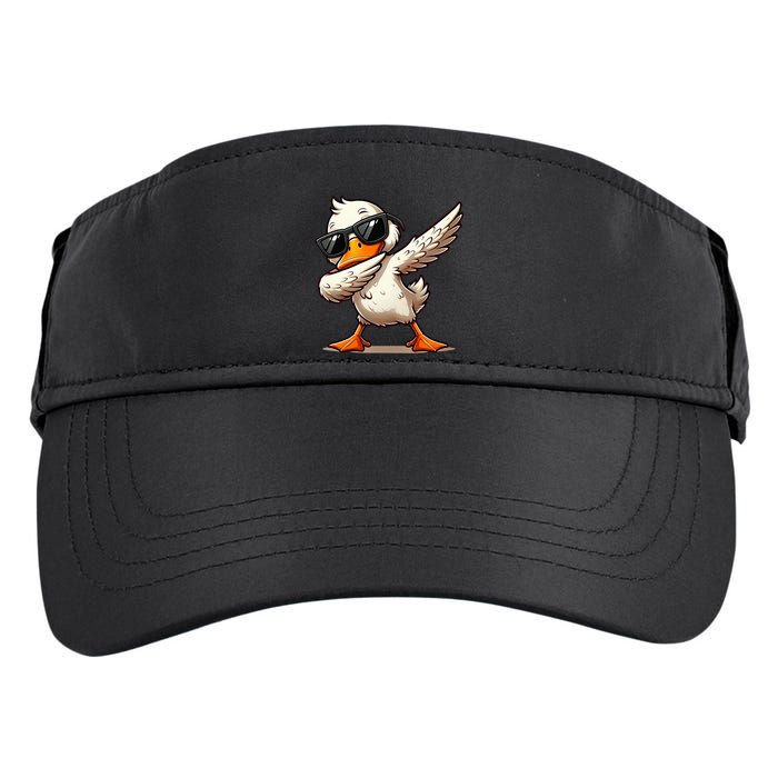 Dabbing Duck With Sunglasses Funny Cartoon Graphic Adult Drive Performance Visor