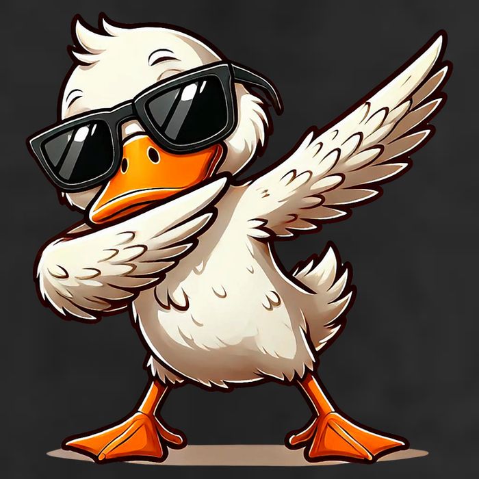 Dabbing Duck With Sunglasses Funny Cartoon Graphic Adult Drive Performance Visor