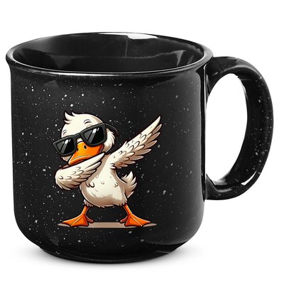 Dabbing Duck With Sunglasses Funny Cartoon Graphic 15oz Campfire Ceramic Mug