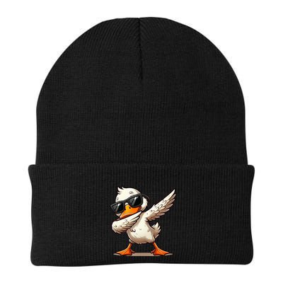 Dabbing Duck With Sunglasses Funny Cartoon Graphic Beanie