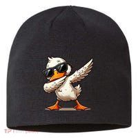 Dabbing Duck With Sunglasses Funny Cartoon Graphic Sustainable Beanie