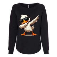 Dabbing Duck With Sunglasses Funny Cartoon Graphic Womens California Wash Sweatshirt