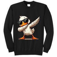 Dabbing Duck With Sunglasses Funny Cartoon Graphic Tall Sweatshirt